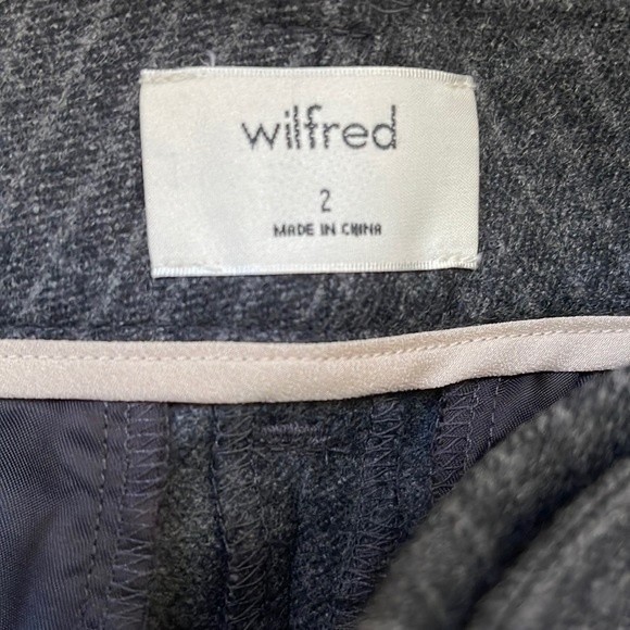 Aritzia Wilfred Wool Cashmere Tie Front Pant Size 2 Grey - Picture 9 of 11